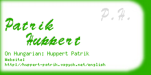 patrik huppert business card